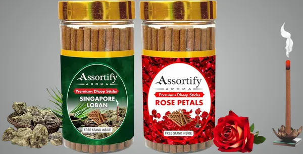Combo_Of_Singapore_Loban_+_Rose_Petals_Dhoop_Sticks_Boxbambolesspack_Of_Two_2X100Gm_Jar_Packagingless_Smoke