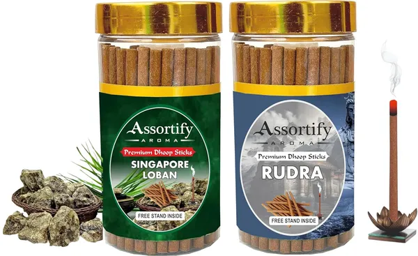 Singapore_Loban_+Rudra_Dhoop_Sticks_Boxbambolesspack_Of_Two_2X100Gm_Jar_Packagingless_Smoke