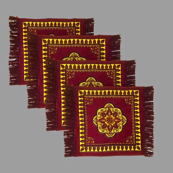 Maroon_Set_Of_4_Traditional_Aasan_|_For_Puja_|_Prayer_|_Sitting_|_Meditation_-_Small_Carpet_Mat_Rug_For_Floor