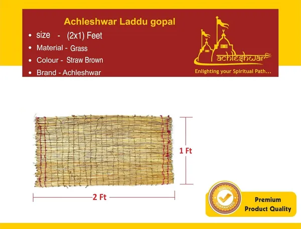 100%_Natural_Grass_Kusha_Aasan_Mat/Grass_Puja_Mat_(Size_2_X1_Feet)