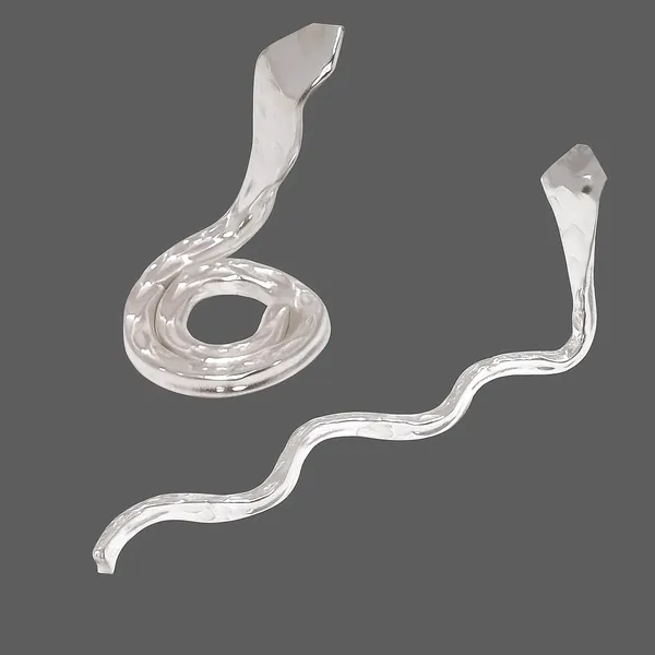 Silver_Metal_Naag_Nagin_Joda_For_Kalsarp_Dosha_Nivran_(2_Pcs)