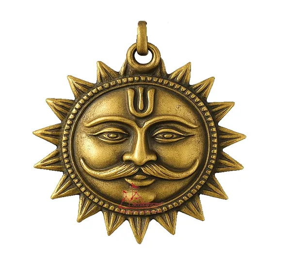 Vastu_Sun_Face_Wall_Hanging,_Traditional_Copper_Finish,_6_Cm_Decorative_Religious_Statue,_Multicolour