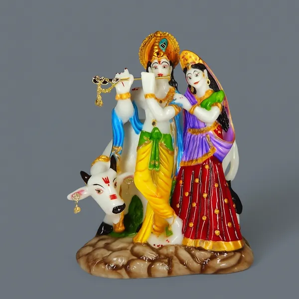 Cultured_Marble_Hand_Crafted_Statue_Of_Radha_Krinshna_For_Pooja,_Gift_&_Home/Office_Decoration_(Size_11_Inch)