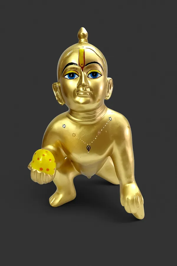 Cultured_Marble_Hand_Crafted_Statue_Of_Laddu_Gopal_Kanha_Ji_Statue_Murti_Bal_Gopal_Idol_(Gold)_For_Pooja,_Gift_&_Home/Office_Decoration_(Size_12Inch)