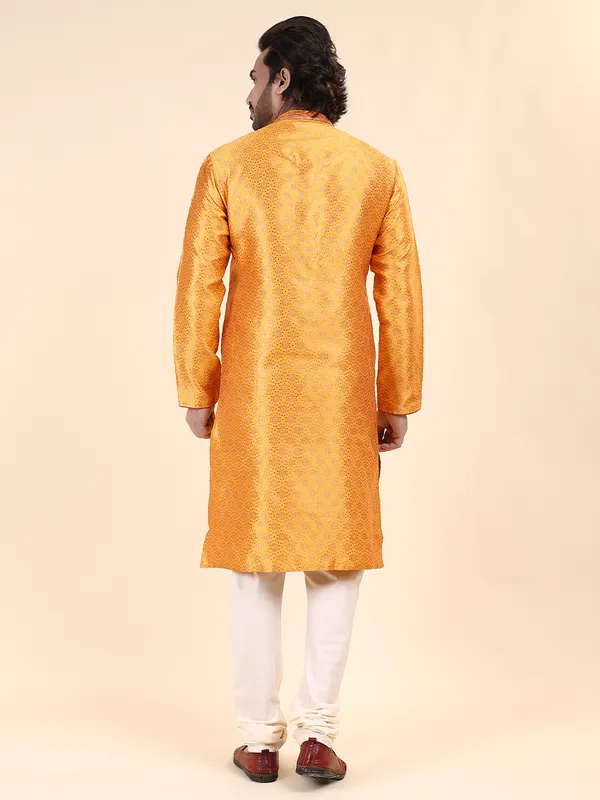 Mens_Art_Silk_Woven_Design_with_Lace_and_Printex_Kurta