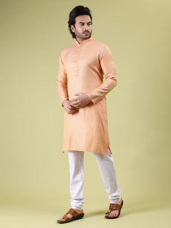 Mens_Cotton_Rayon_Self_Design_Kurta