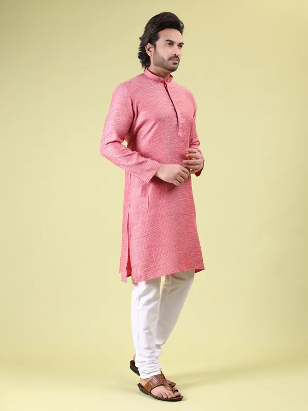 Mens_Cotton_Rayon_Self_Design_Kurta