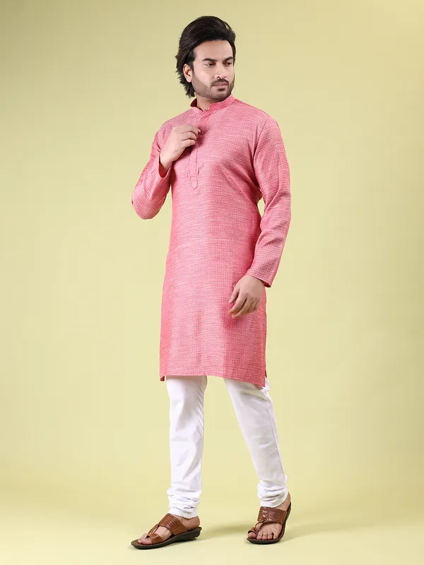 Mens_Cotton_Rayon_Self_Design_Kurta