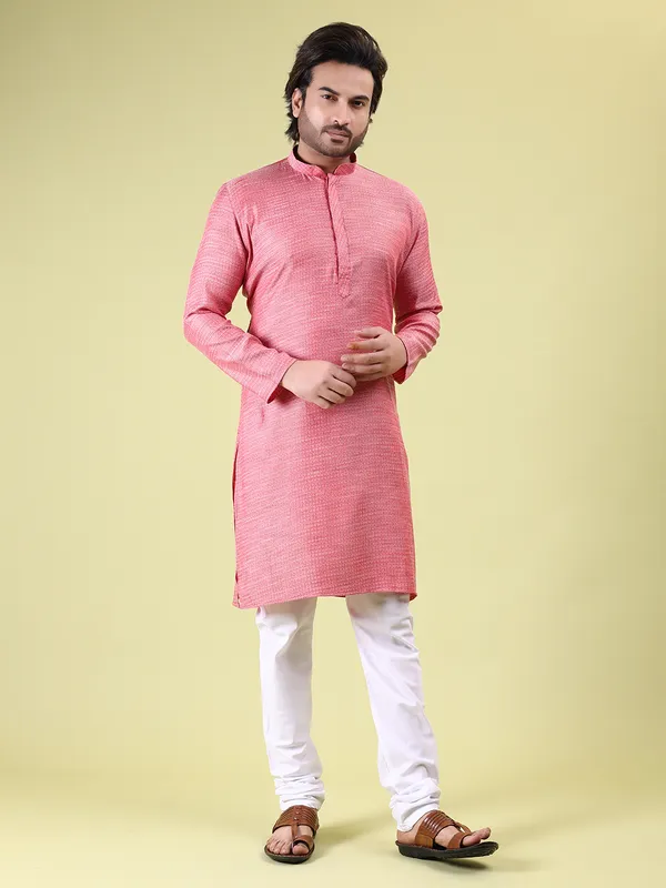 Mens_Cotton_Rayon_Self_Design_Kurta