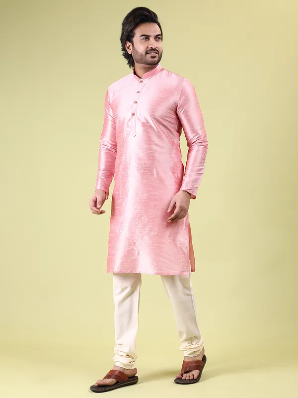 Mens_Silk_Blend_Plain_Kurta