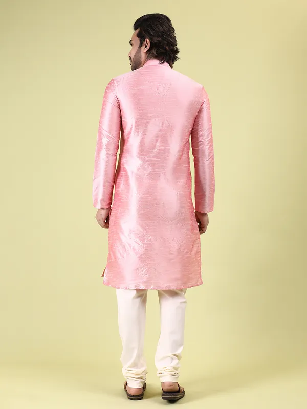 Mens_Silk_Blend_Plain_Kurta