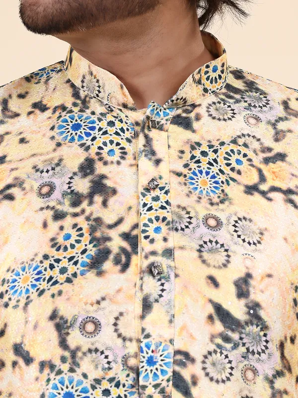 Mens_Art_Silk_Digital_Print_with_sequined_work_Kurta