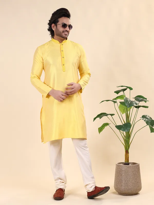 Mens_Cotton_Rayon_Self_Design_with_Printex_Kurta