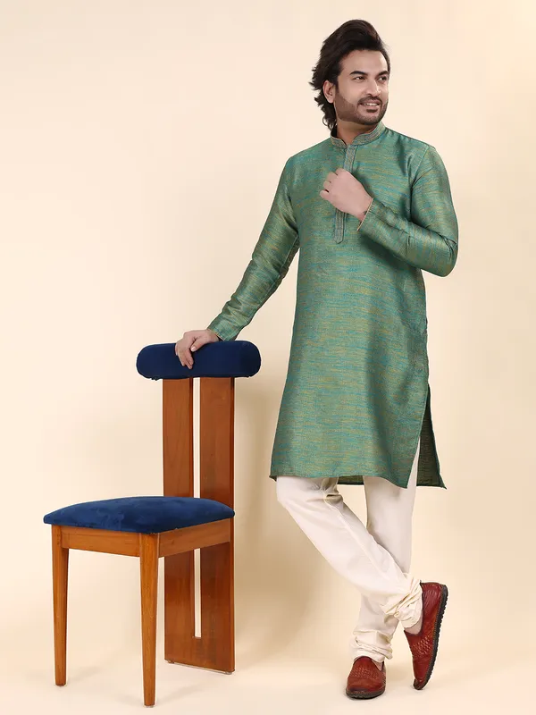 Mens_Art_Silk_Self_Design_with_Printex_Kurta
