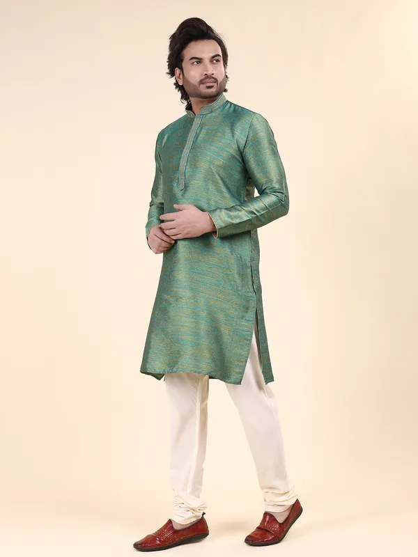 Mens_Art_Silk_Self_Design_with_Printex_Kurta