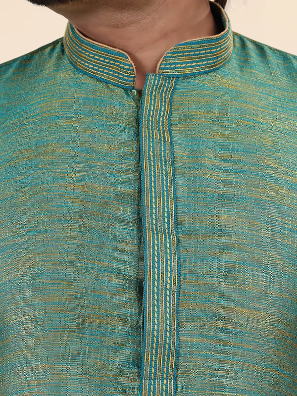 Mens_Art_Silk_Self_Design_with_Printex_Kurta