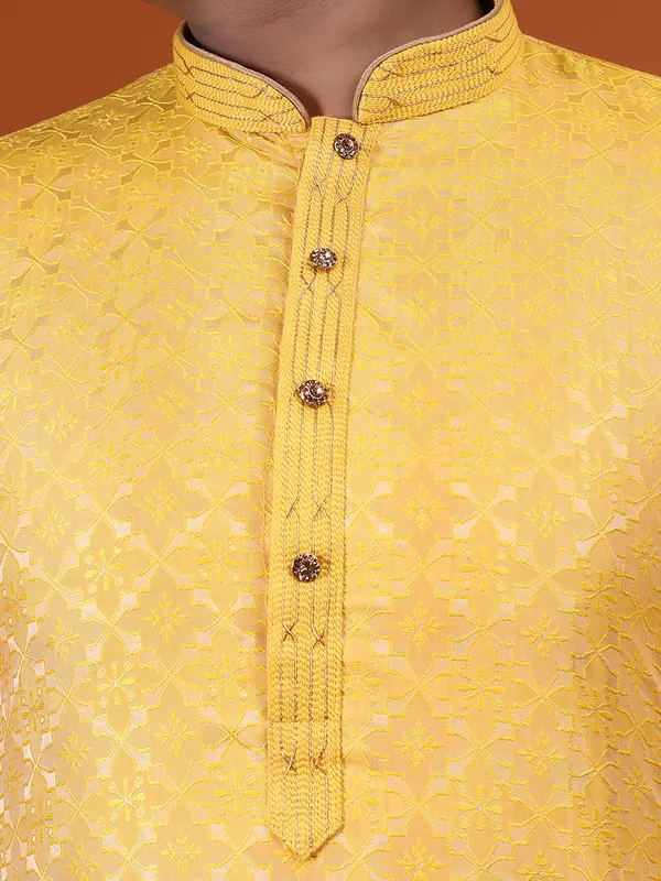 Mens_Cotton_Silk_Resham_Embroidery_With_Hand_Work__Kurta