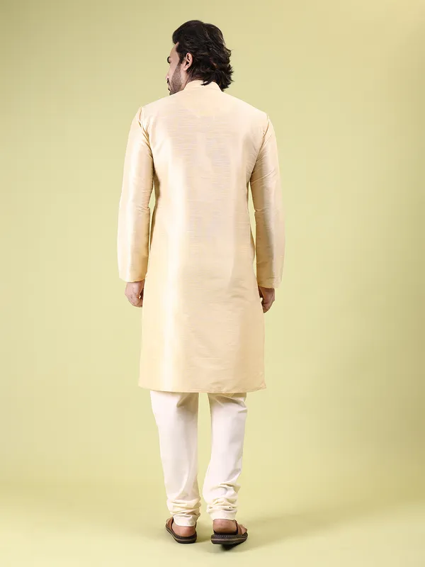 Mens_Silk_Blend_Plain_Kurta