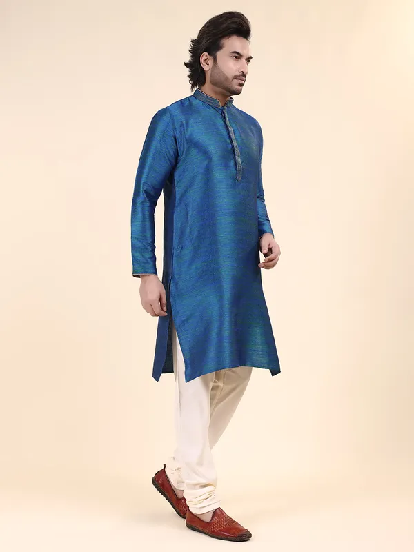 Mens_Art_Silk_Self_Design_with_Printex_Kurta