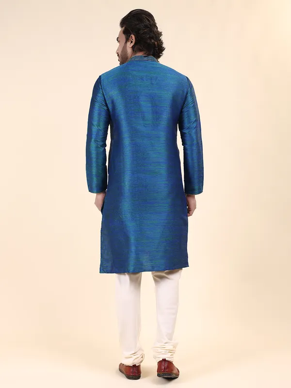 Mens_Art_Silk_Self_Design_with_Printex_Kurta