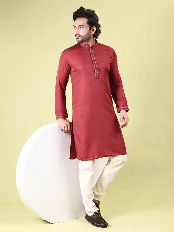 Mens_Cotton_Rayon_Self_Design_with_Printex_Kurta