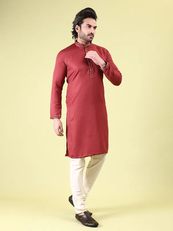 Mens_Cotton_Rayon_Self_Design_with_Printex_Kurta