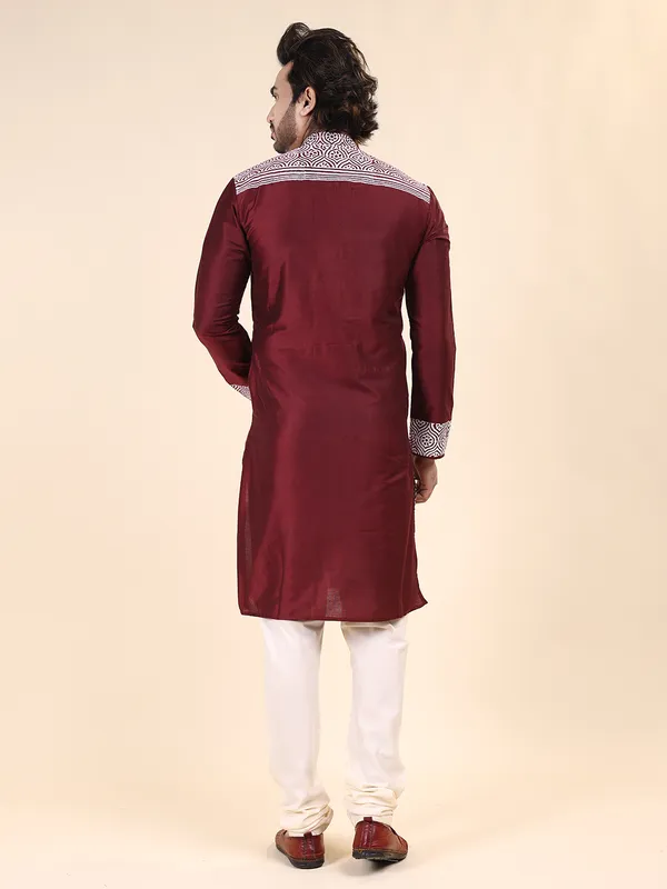 Mens_Silk_Blend_Hand_Block_Print_Kurta