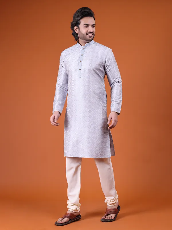 Mens_Cotton_Silk_Resham_Embroidery_With_Hand_Work__Kurta