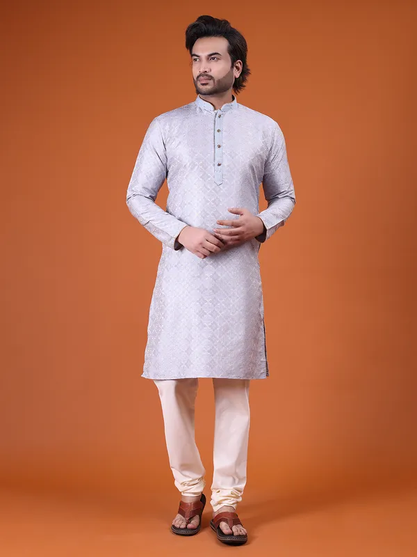 Mens_Cotton_Silk_Resham_Embroidery_With_Hand_Work__Kurta