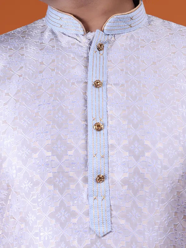 Mens_Cotton_Silk_Resham_Embroidery_With_Hand_Work__Kurta