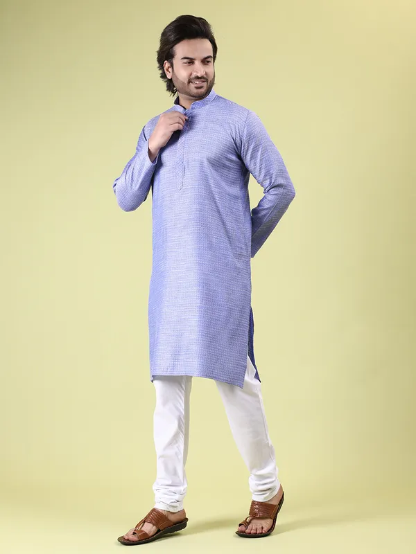 Mens_Cotton_Rayon_Self_Design_Kurta