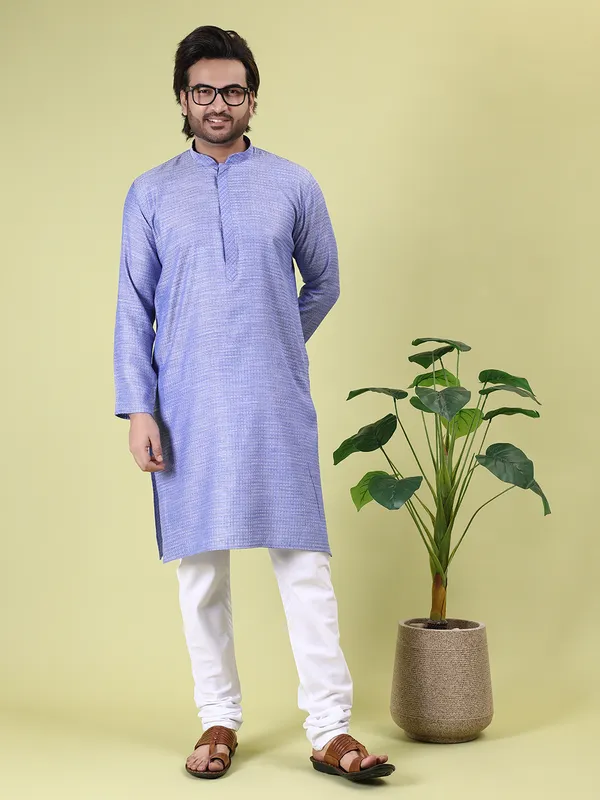 Mens_Cotton_Rayon_Self_Design_Kurta
