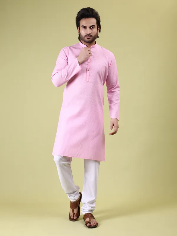 Mens_Cotton_Striped_with_Printex_Kurta
