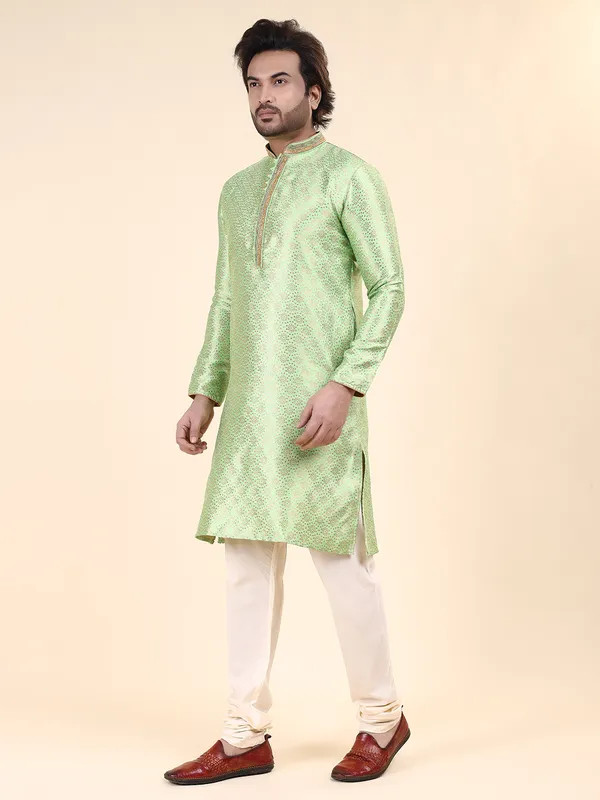 Mens_Art_Silk_Woven_Design_with_Lace_and_Printex_Kurta