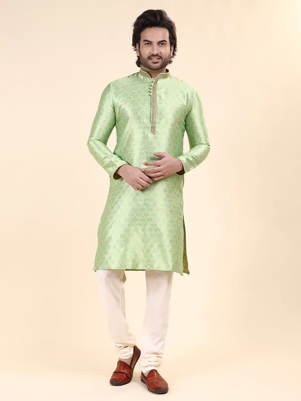 Mens_Art_Silk_Woven_Design_with_Lace_and_Printex_Kurta