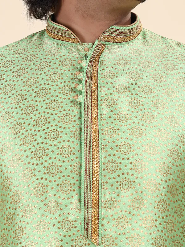 Mens_Art_Silk_Woven_Design_with_Lace_and_Printex_Kurta