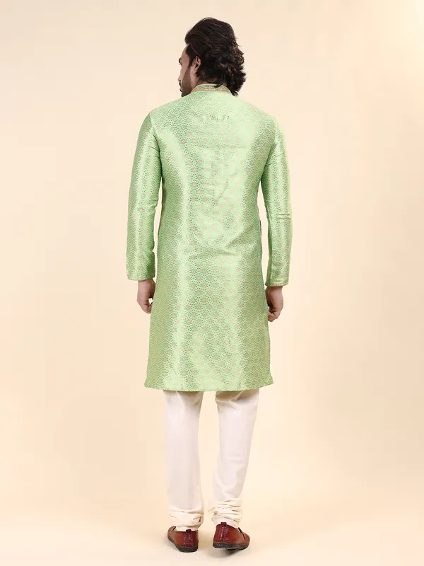 Mens_Art_Silk_Woven_Design_with_Lace_and_Printex_Kurta