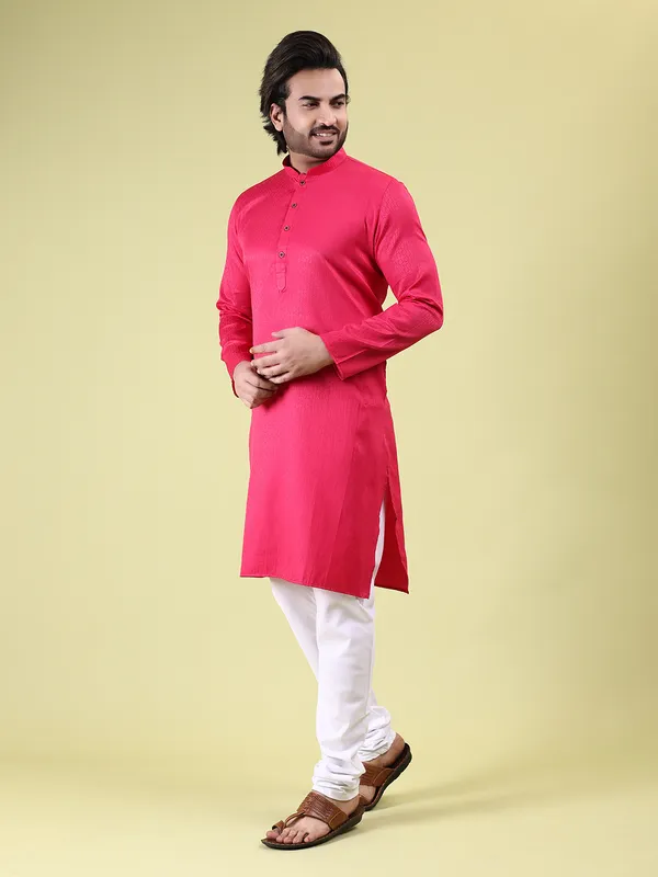 Mens_Cotton_Rayon_Self_Design_Kurta