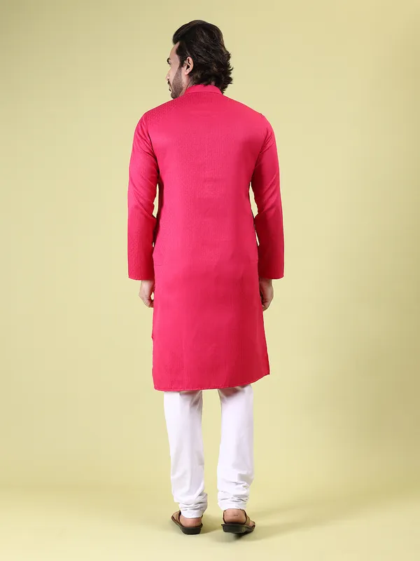 Mens_Cotton_Rayon_Self_Design_Kurta