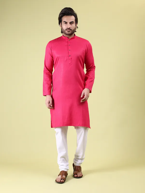 Mens_Cotton_Rayon_Self_Design_Kurta