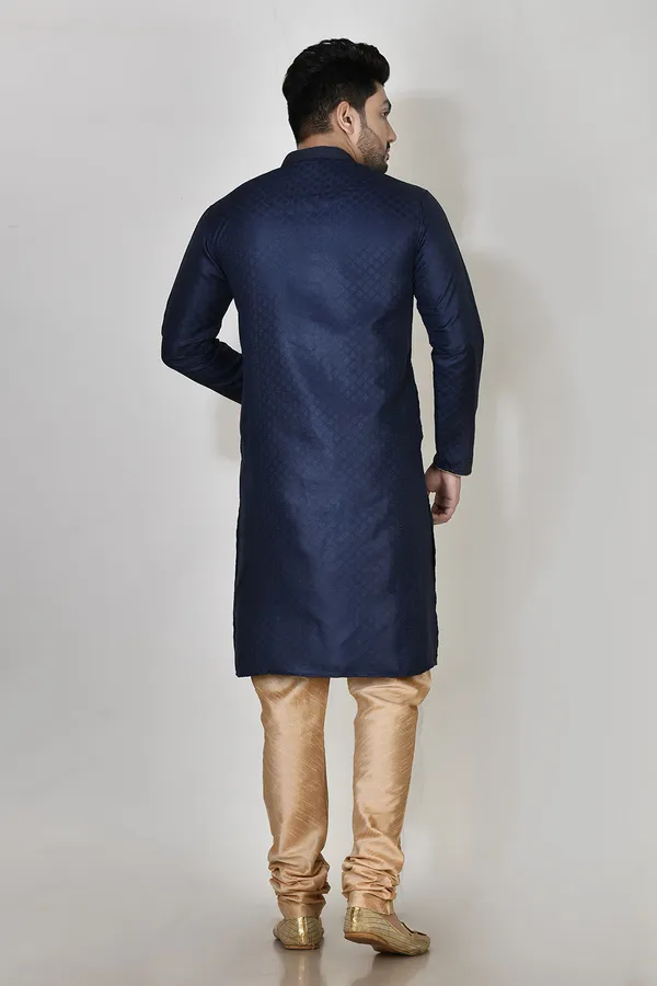 Navy_Blue_Silk_Fabric_Machine_Embroidery_Kurta_Pajama_Set