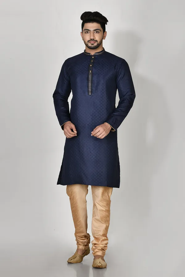 Navy_Blue_Silk_Fabric_Machine_Embroidery_Kurta_Pajama_Set
