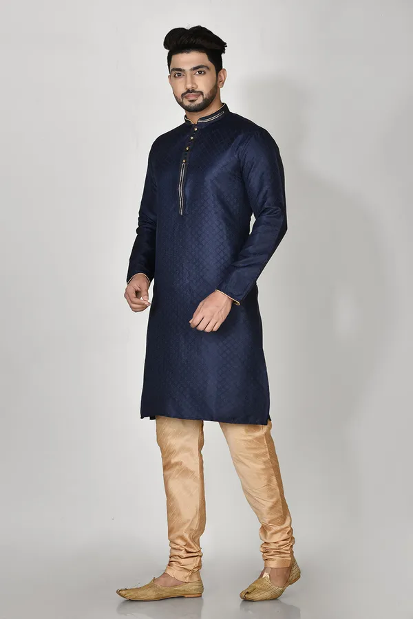 Navy_Blue_Silk_Fabric_Machine_Embroidery_Kurta_Pajama_Set