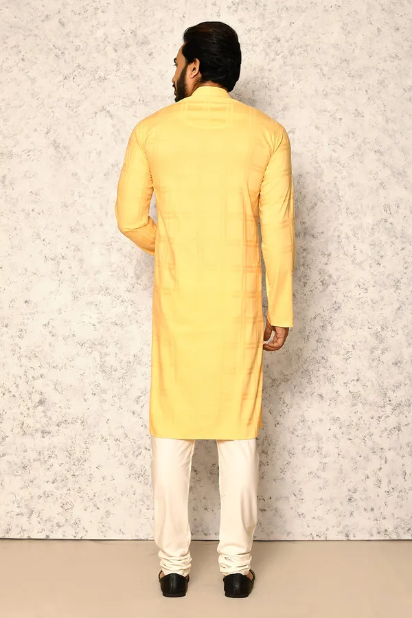Yellow_cotton_Fabric_Self_Pattern_Kurta_Pajama