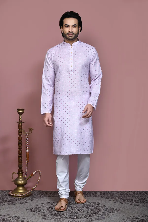 Mauve_Cotton_Fabric_Printed_Kurta_Pajama_Set
