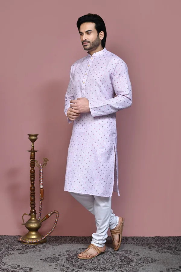 Mauve_Cotton_Fabric_Printed_Kurta_Pajama_Set