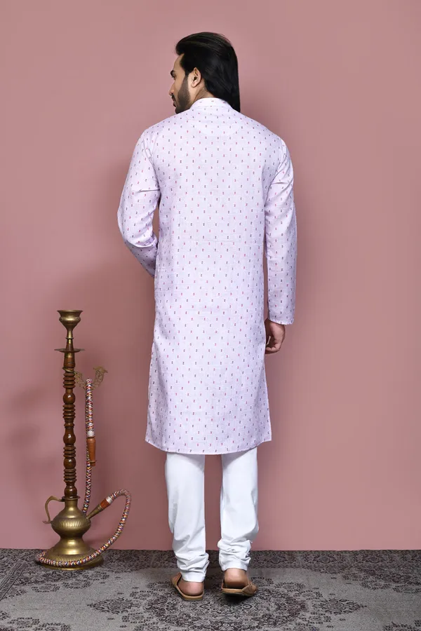 Mauve_Cotton_Fabric_Printed_Kurta_Pajama_Set