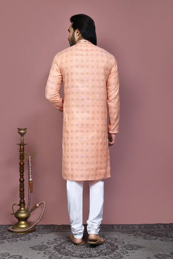 Orange_Cotton_Fabric_Printed_Kurta_Pajama_Set
