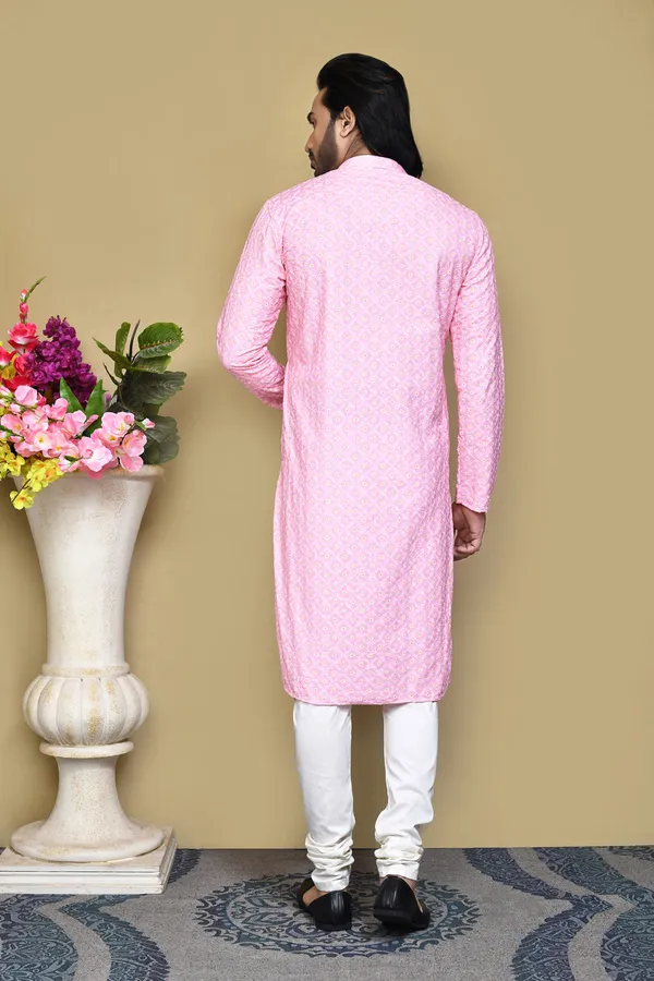 Pink_Cotton_Fabric_With_Pattern_Work_Kurta_Pajama