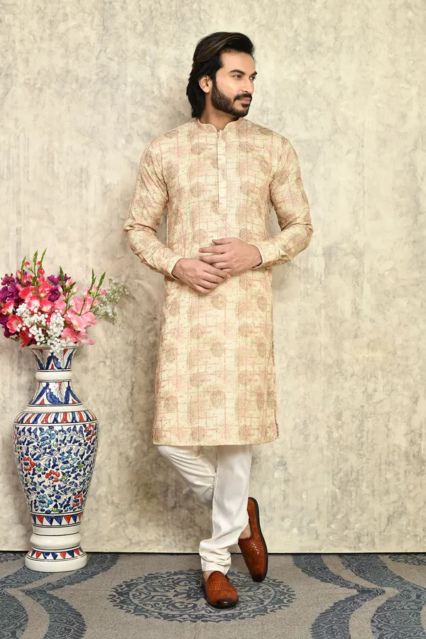 Mustard_Cotton__Fabric_With_Plain_Style_Kurta_Pajama_Set